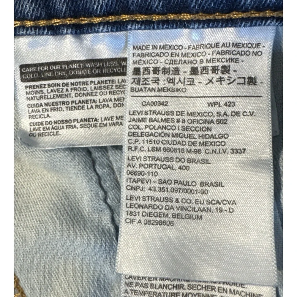 Levis 505 Jeans Mens 38x30 Regular Fit Straight‎ Blue Medium Wash Denim